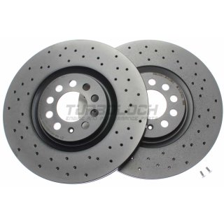 Brembo "XTRA" Bremsscheiben gelocht 09.7880.1X (312x25 mm - innenbelüftet) VA - Audi Seat Skoda VW