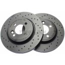 Brembo "XTRA" Bremsscheiben gelocht 09.8655.1X (276x22 mm - innenbelüftet) VA - Mini (R50, R53) Mini Cabrio (R52)