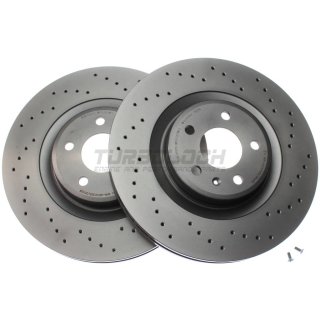 Brembo "XTRA" Bremsscheiben gelocht 09.B039.1X (345x30 mm - innenbelüftet) VA - Audi S4 (B8) S5 (8K 8T) Q5 (8R)