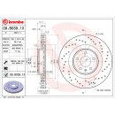 Brembo "XTRA" Bremsscheiben gelocht 09.B039.1X (345x30 mm - innenbelüftet) VA - Audi S4 (B8) S5 (8K 8T) Q5 (8R)