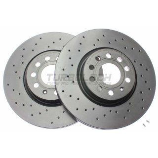 Brembo "XTRA" Bremsscheiben gelocht 09.9772.1X (312x25 mm - innenbelüftet) VA - Audi Seat Skoda VW