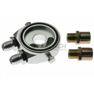 Ölfilter Adapter mit 2 Sensoranschlüssen für externe Ölkühler - 3/4"-16 UNF / M20x1,5 Gewinde D08