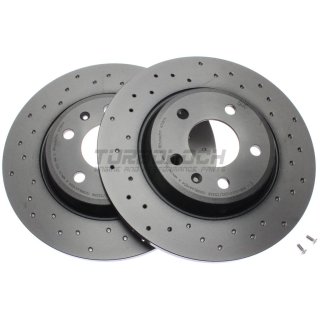 Brembo "XTRA" Bremsscheiben gelocht 08.A759.1X (300x12 mm) HA - Audi A4 (B8) A5 (8T 8F) A6 A7 (4G) Q5 (8R)