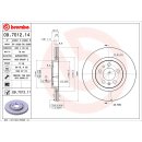 Brembo "Coated Disc Line" Bremsscheiben 09.7012.11 (280x22 mm - innenbelüftet) VA - Audi Seat Skoda VW