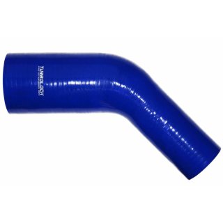 Ø 102 > 80mm / 45° Reduzierbogen / Silikonschlauch - blau