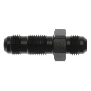 Aluminium Bulkhead-Adapter schwarz AN8 D08 3/4-16" UNF - gerade