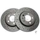 Brembo "XTRA" Bremsscheiben gelocht 09.A652.1X (256x22 mm - innenbelüftet) HA - Audi Seat Skoda VW