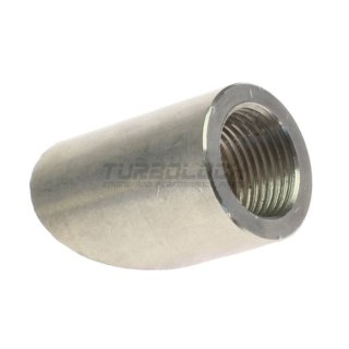 Lambda Aufschweißadapter schräg 45° V2A Edelstahl M18x1,5mm