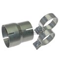 HJS Doppel-Auspuffrduzierschelle Ø 76 - 65 mm L: 89 mm Edelstahl 1.4301