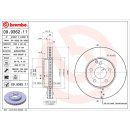 Brembo "Coated Disc Line" Bremsscheiben 09.9362.11 (295x28 mm - innenbelüftet) VA - Mercedes Benz E-Klasse (W211 S211)