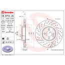 Brembo "Coated Disc Line" Bremsscheiben gelocht/geschlitzt 09.B754.21 (316x22 mm - innebelüftet) VA - Mini