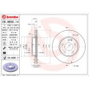 Brembo "Coated Disc Line" Bremsscheiben 09.8680.11 (276x22 mm - innenbelüftet) VA - Mercedes Benz A-Klasse (W169) B-Klasse (W245)