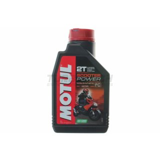 Motul Scooter Power 2T 1L (105881) - vollsynthetisches 2-Takt Hochleistungsöl auf Esterbasis