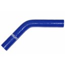 Ø 22mm / 45° Bogen / Silikonschlauch - blau