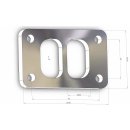 Flansch Garrett T3 - 10mm Edelstahl 1.4301 - Twin Scroll / divided
