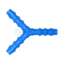 6 mm Y-Stück Kunststoff (Polyamid) - blau