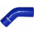 Ø 54mm / 45° Bogen / Silikonschlauch - blau