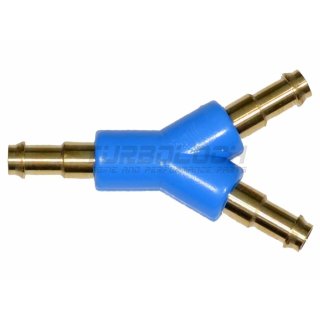 6 mm Y-Stück Messing - blau - Turboloch GmbH, 4,09 €