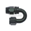 Fitting Alu schwarz AN10 D10 7/8-14" UNF - 180°...