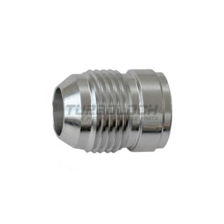 Aufschweißadapter Gewinde Aluminium AN6 D-06 9/16-18" UNF - mit rundem Bund