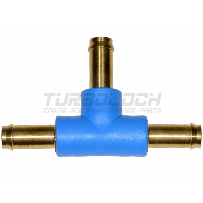 4 mm T-Stück Messing - blau - Turboloch GmbH, 4,05 €
