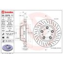 Brembo "Coated Disc Line" Bremsscheiben 09.C878.11 gelocht (330x28 mm) HA - Porsche 911 (991 996 997) Carrera Carrera S/4S GT2 GT3 Turbo