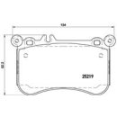 Brembo Bremsbeläge P50097 VA - Mercedes-Benz CLS500 (C218) E500 (W212 S212) S500 (W221) SLK 55 AMG (R172)