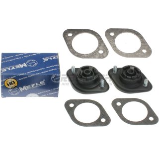 2x Meyle HD Federbeinstützlager Domlager + V2A Versteifungsplatten (hinten) - BMW E30 E36 E46 Z1 Z3 Z4