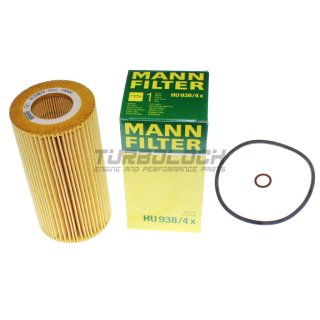 Ölfilter - Mann HU 938/4x - BMW E31 E32 E34 E38 E39 X5 (E53) Z8 - V8 M60/62/S62, V12 M73 (ab 9.1995)