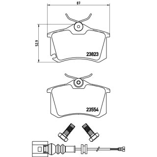 Brembo Bremsbeläge P85066 HA - Seat Ibiza (6L) Skoda Fabia (6Y) VW  
