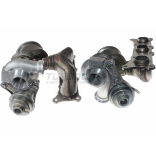 2x Turbolader Mitsubishi TD03L4W (4913107161N/171N) - BMW 335i E90/91/92/93 (Biturbo N54B30) Zyl. 1-3/4-6