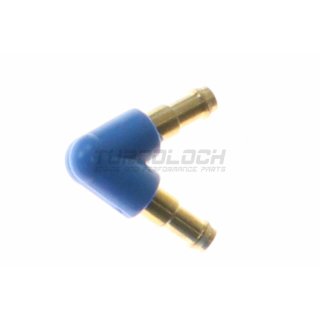 4 mm V-Stück Messing blau