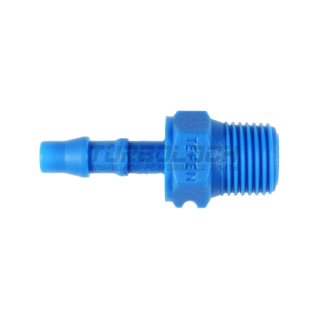 Schlauchtülle Einschraubstutzen 4mm 1/8" Gewinde Kunststoff - gerade KONISCH - blau