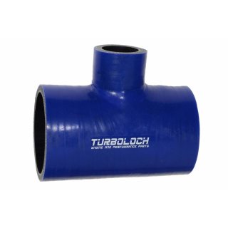 Ø 45mm Silikonschlauch-T-Verbinder mit 25mm Anschluss - blau