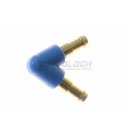 3 mm V-Stück Messing blau