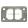 Flansch Garrett T3 - 10mm Edelstahl 1.4301 - Twin Scroll / divided (M10 Gewinde)