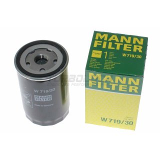 Ölfilter - Mann W 719/30 - VAG 1.6-2.0 (8V, 16V) 1.8T 2.2-2.3 (20V) 2.6-2.8 2.7 Bi-Turbo (V6) 4.2 (V8)