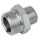 Doppelnippel G1/4 - G1/2 gerade - Messing vernickelt
