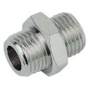 Doppelnippel - G1/4" - Messing vernickelt