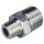 Doppelnippel - 3/8" - 1/8" - Messing vernickelt