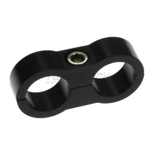 Doppel-Leitungsschelle Abstandhalter Aluminium (AN08) - blau
