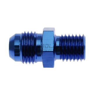 Fitting Alu Gewindeadapter Schraubadapter blau AN06 D06 9/16-18" UNF auf M12x1,25