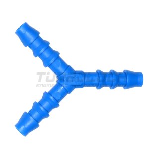 8 mm Y-Stück Kunststoff (Polyamid) - blau