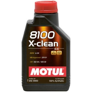 Motul 8100 X-Clean C3 5W30 1L - vollsynthetisches Motoröl (102785)