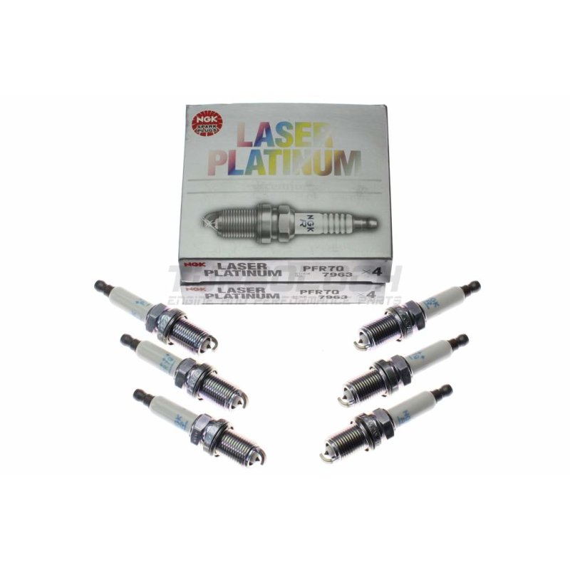 6x Zündkerze NGK 7963 (PFR7Q) Laser Platinum Premium - Audi RS4 2.7 ...