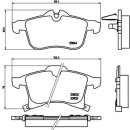 Brembo Bremsbeläge P59045 VA - Opel Astra (G/H) Combo (C) Corsa (C/D) Meriva (A/B) Zafira (A/B)