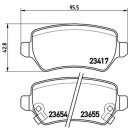 Brembo Bremsbeläge P59038 HA - Opel Astra (G/H) Combo (C) Corsa (C) Meriva (A) Zafira (A)